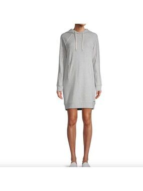 Marc New York Grey Hooded Sweatshirt Dress Medium